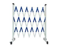 Ceinture rétractable à fixation murale, Portable Barrier Gate with Casters - Road Garage Construction Driveway Fence Retractable Traffic Scissor Gate, Pet Fence Gate Adjustable(H120CM+L200cm/6.5ft)