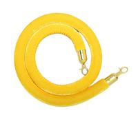 Ceinture rétractable pour contrôle des foules, corde de barrière de file d'attente rétractable en velours de 1,5 m avec crochets en acier inoxydable, pour les cinémas de célébration(Yellow)