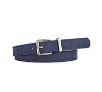 Ceinture rétro givrée for femme, tendance et polyvalente, boucle à aiguille argentée, décoration numérique personnalisée Pour jeans et pantalons(Blue)