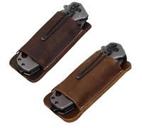 Ceinture rétro transportant Le Fourreau de Couteau en Cuir horizontalement, Fourreau de Couteau Horizontal, Fourreau Couteau en Cuir, étui Couteau à tirage Compact Fait à la Main, Tan + Marron