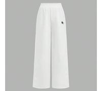 Ceinture réversible pour préadolescentes avec broderie de lettres, pantalon ample décontracté pour un port quotidien, hiver, assortiment mère-fille, pantalon ample blanc ample et lâche chic en automne