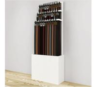 Ceinture Robuste Étagère De Rangement Ceinture Présentoir Ceinture De Détail Commerciale Présentoir De Ceinture Porte-Ceinture Hommes Placard Organi, White, 60×25×165cm