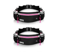 Ceinture Running Hydratation Course a Pied, Sac Banane Porte Gourde, Bouteille Accessoires Etanche Réfléchissant pour Trail Jogging Footing Randonnée Vélo (Lot de 2)