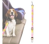 Ceinture Sécurité Chien Voiture - Harnais Sûreté Ajustable, Retenue Animal Élastique Anti-Choc Avec Laisse Appuie-Tête Pour Voyage | Ceinture Auto Nylon Petits, Moyens, Grands Chiens Et Animaux Domest