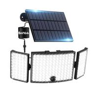 Ceinture solaire extérieure étanche 346 LED avec capteur de mouvement, mode de télécommande de projecteur adapté au patio, au gara et à l'arrière-cour(234LED)
