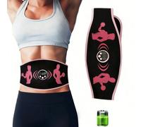 Ceinture stimulatrice ABS rechargeable par USB - Entraîneur de tonification musculaire, Exerciseur de muscles abdominaux unisexe, Appareil de massage abdominal - Noir Taille Unique,Paquet doubleABS