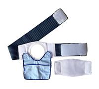 Ceinture Stomie pour Hommes et Femmes, Ceinture Maintien Abdominale Réglable avec Poche Extérieure Amovible et Housse de Protection pour Support de Sac(L)