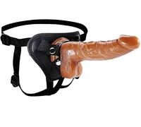 Ceinture strap-on avec gode réaliste en TPE sans phtalates, 21cm insertable, ventouse forte pour jeu mains-libres, stimulation G-spot, pour femmes, couples lesbiens, gays, débutants, couleur brun