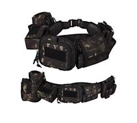 Ceinture Tactique avec Système Molle, Ceinture de Transport D'équipement Multifonctionnelle, pour L'Armée de Plein Air et L'Edc(Black-2)