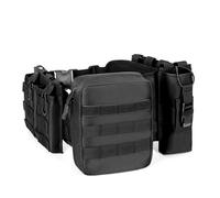 Ceinture Tactique Camouflage avec Système Molle - Ceinture de Transport D'équipement Multifonctionnelle pour L'extérieur, L'armée et L'EDC(Color-4)