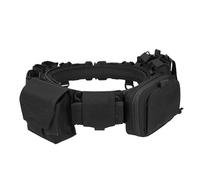 Ceinture Tactique en Tissu Oxford 1000D, Lot de 7 Pièces - Ceinture Tactique Multifonctionnelle de Sécurité Réglable à Dégagement Rapide(Black)