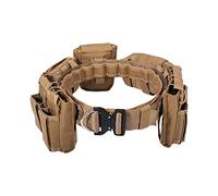 Ceinture tactique Molle avec 5 poches, boucle à dégagement rapide, ceinture tactique réglable, ceinture de combat militaire intérieure extérieure, peau, 96cm, Tendance