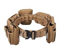 Ceinture tactique multifonctionnelle, sac fonctionnel militaire Molle de plein air en 6 pièces avec boucle à dégagement rapide, ceinture tactique ajustable détachable. (T)