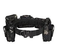 Ceinture tactique multifonctionnelle, sac militaire Molle 6 pièces avec libération rapide, ceinture tactique réglable amovible équipée.