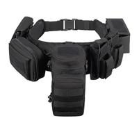 Ceinture Tactique Police avec Système Molle, Ceinture de Transport D'équipement Multifonctionnelle, pour L'Armée en Plein Air et L'Edc(Black)