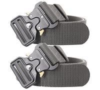 Ceinture tactique pour homme de style militaire, ceinture de travail en nylon robuste de 3,8 cm, lot de 2