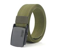 Ceinture Tactique Pour Hommes Avec Ceinture en Métal Avec Boucle en Nylon Pour Hommes(A-Armée verte)