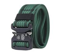 Ceinture tactique rétro antirouille en métal 3,8 cm, boucle à dégagement rapide, solide, en nylon véritable 1200D, for la police et l'armée(ArmyGreen)