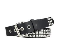 Ceinture taille Rock y2k- Bracelet en cuir gothique, ceinture matérielle design | Matériau PU à ajustement réglable avec détails de clous argentés, tenue en denim streetwear, scénario de concert de r