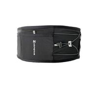 Ceinture Trail Running Mixte Noir - Ceinture Hydratation Sport avec Poche Smartphone Zippée (6,1”) + Flasque 500ml - 2 Poches Extensibles - Ajustable (sans Flasque)