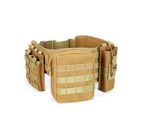 Ceinture Transport D'équipement Multifonctionnelle, Ceinture Tactique avec Système Molle, pour L'Armée de Plein Air et Les Équipements EDC(Brown)