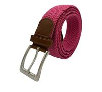 Ceinture tressée élastique pour homme et femme Ceinture élastique extensible Sangle de travail décontractée Tactique Tissu Nylon Réglable Ceinture Rose foncé, rose, Adaptable