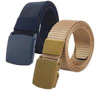 Ceinture tressée for Homme, Ceinture Tactique légère en Nylon, Taille jusqu'à 67 (Couleur : Bleu, Taille : 150 cm/59")(Blue/Khaki,110CM/43)