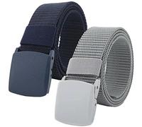 Ceinture tressée for Homme, Ceinture Tactique légère en Nylon, Taille jusqu'à 67 (Couleur : Bleu, Taille : 150 cm/59")(Blue/Grey,150CM/59)