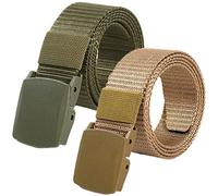 Ceinture tressée for Homme, Ceinture Tactique légère en Nylon, Taille jusqu'à 67 (Couleur : Bleu, Taille : 150 cm/59")(Green/Khaki,160CM/63)