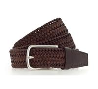 Ceinture tressée pour homme Vanzetti - Marron foncé - 100% cuir - Largeur 35 mm 110 cm