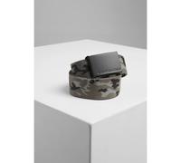 Urban Classics Ceinture en toile mixte – boucle métal sans trous – Grey Camo/Black, taille unique