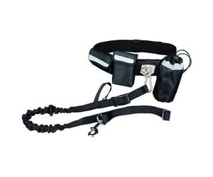 Ceinture ventrale avec laisse Trixie Noir TU