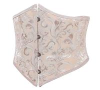 Ceinture ventrale ceinture hanche port extérieur chevrons joint taille soutien poitrine plat corset, Or rose, XS