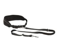 Trixie Ceinture ventrale avec laisse 75-120 cm / 9 cm Noir pour chien