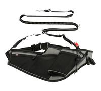 Ceinture ventrale de jogging avec laisse Trixie Noir TU
