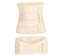 Ceinture ventrale post-partum post-partum 2 en 1 pour taille/bassin, élastique réglable, soulagement de la douleur abdominale, couleur peau, XL