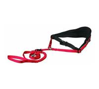 Ceinture ventrale - TRIXIE - Rouge - Nylon résistant - Pour chiens moyens et grands - Mains-libres