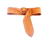 Ceinture vintage large cinch formelle large ceinture extensible pour femmes robes en daim ceinture en papier pour femmes, marron, taille unique