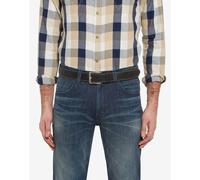 Ceinture Wrangler leather stitched Noir 105