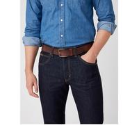 Ceinture - Wrangler - Structured - Marron - Cuir pleine fleur - Boucle argentée 115 cm