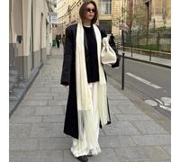 Ceintures à pampilles en satin élégantes Linad pour femmes - Collection Printemps-Été 2026 - Ceinture noire décontractée unie pour femme White