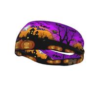 Ceintures anti-transpiration pour homme et femme, motif hibou, citrouille, pour Halloween, sport, fitness, course et cyclisme.