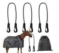 Ceintures de couverture pour chevaux - Lot de 4 sangles élastiques réglables avec manches en PVC pour un ajustement sûr, remplacement durable et confortable des couvertures pour chevaux et couvertures