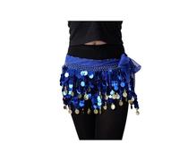Ceintures de danse orientale à paillettes, foulards de hanches for femmes, ceintures de danse orientale de différentes couleurs for spectacles de danse.(Blue)