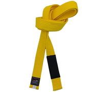 Ceintures de jiu-jitsu brésilien pour jeunes de moins de 16 ans, largeur 4 cm, pour enfants, blanc, gris, jaune, orange, vert, Jaune, 220cm
