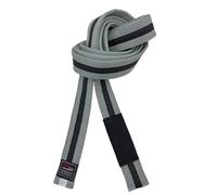 Ceintures de jiu-jitsu brésilien pour jeunes de moins de 16 ans, largeur 4 cm, pour enfants, blanc, gris, jaune, orange, vert, Gris/noir, 260cm