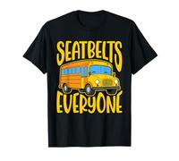 Ceintures de sécurité Motif Bus Scolaire T-Shirt