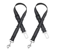 Ceintures de sécurité pour chiens - Ceinture de sécurité réglable pour chien avec tampon élastique - Harnais réfléchissant universel pour voiture et voyage