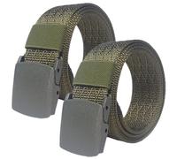 Ceintures en cuir, ceinture en toile de nylon, ceinture en tissu en nylon réglable, ceintures for femmes, ceinture en sangle en nylon tactique for hommes avec boucle en plastique(Army Green,120cm)