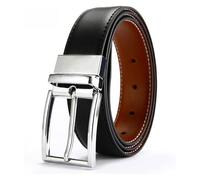 Ceintures en cuir, ceintures en cuir for hommes, ceinture en cuir for hommes avec boucle ardillon double face, ceinture for hommes décontractée et formelle avec boucle ardillon réglable, parfaite for